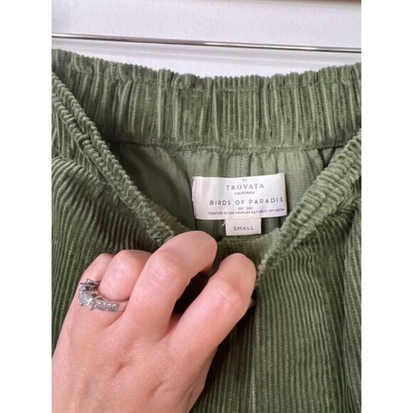 NWT Birds of Paradis by Trovata Women's Elastic Waist Straight Leona Pant Palm - Picture 5 of 7